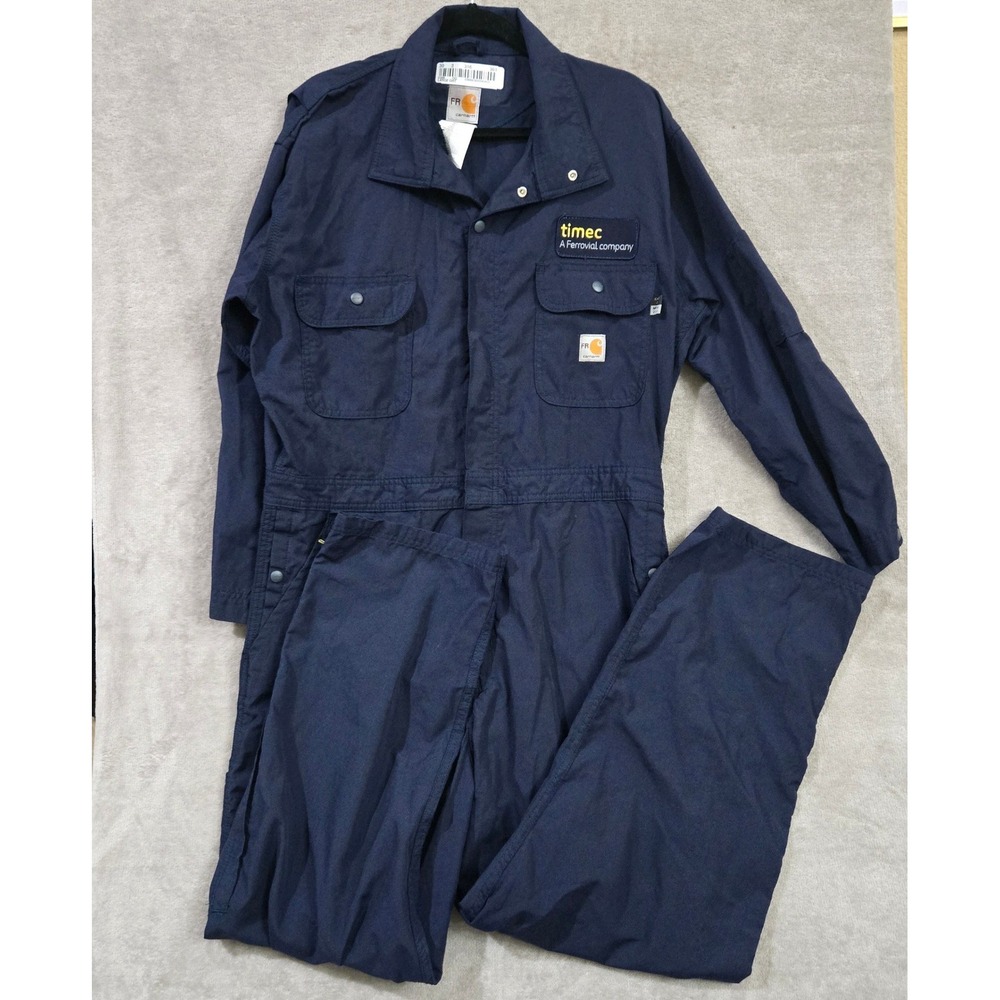 Carhartt FR Coverall Large Flame Resistant Workwear Utility Jumpsuit Mechanic